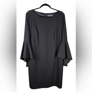 Jessica Howard Black Midi Bell Sleeve Dress NWT💕